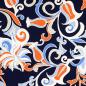 Preview: Viskosejersey - Blumen auf marine